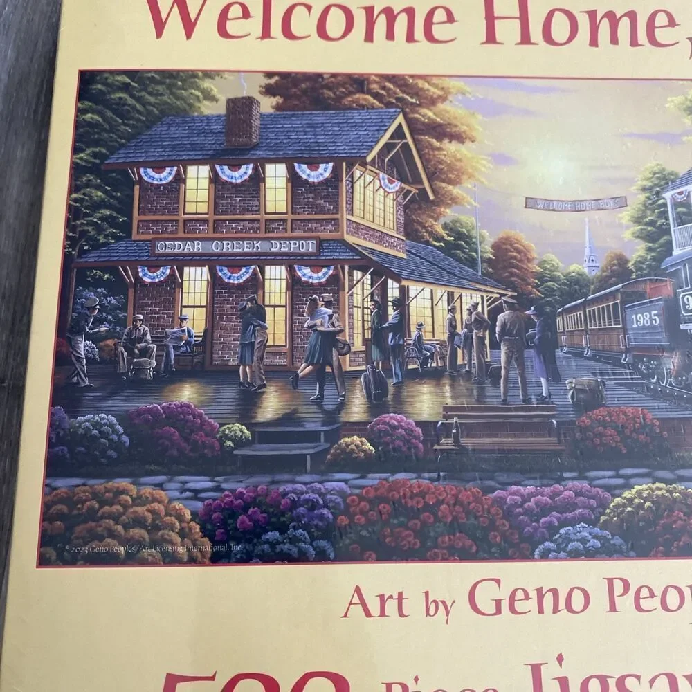 SunsOut jigsaw puzzle;  Welcome Home, Boys! by Geno Peoples;  500 pcs
